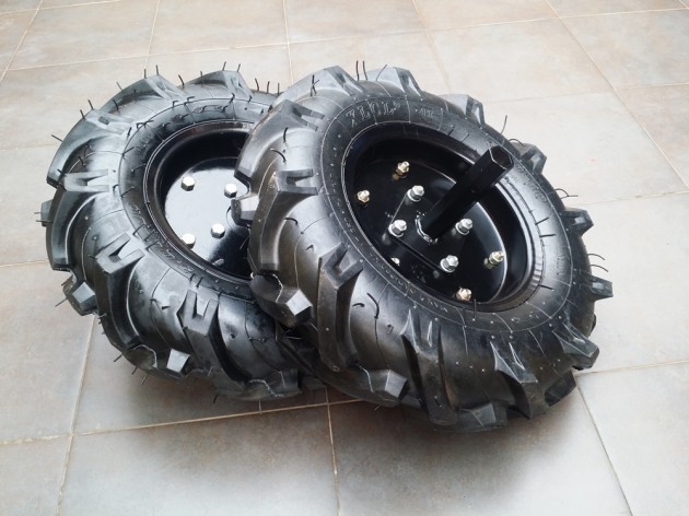 Rodas Pneumáticas 500 x 10 Com Eixos 23mm - P/Motoenxada