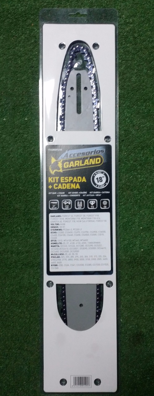 Pack de Espada 18" + Corrente para Motosserras - Compatível com muitos Modelos e Marcas...