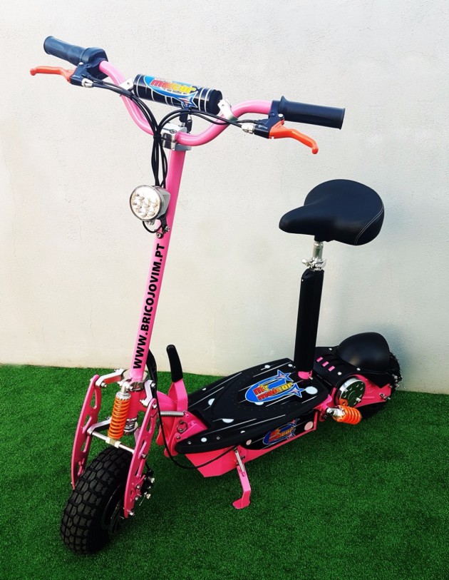 Trotinete Elétrica 1000W - 36V - 3 Baterias - Alta Qualidade - Cor Rosa
