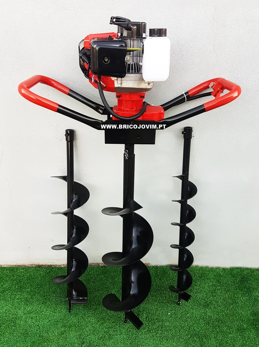 Perfurador de Solo + 3 Brocas / 100mm + 150mm + 200mm - Motor 52cc