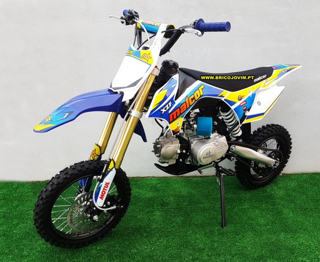Pit Bike Cross MALCOR 125cc - Suspensão Invertida - Escape Rendimento