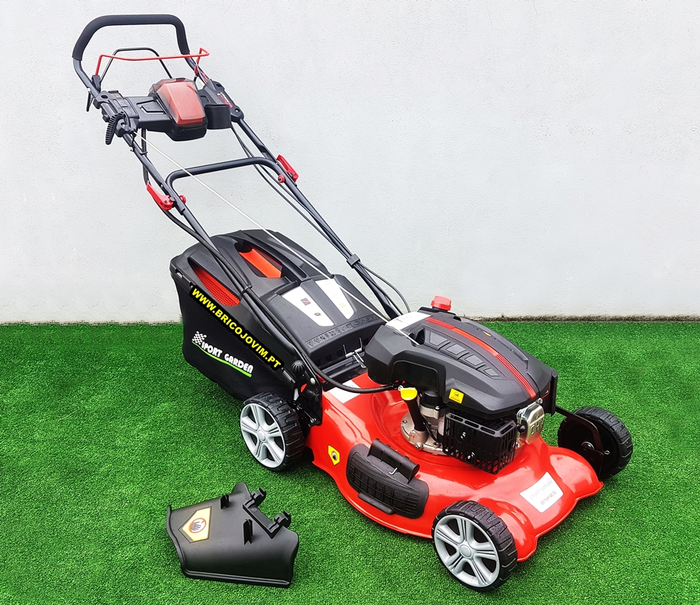 Carro Corta Relva Com Tração - Motor 139cc Com Arranque Elétrico - Saco 60Lts