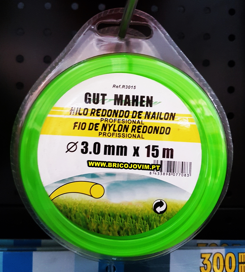 Bobine Fio Nylon Redondo 15mt - 3 mm - Profissional