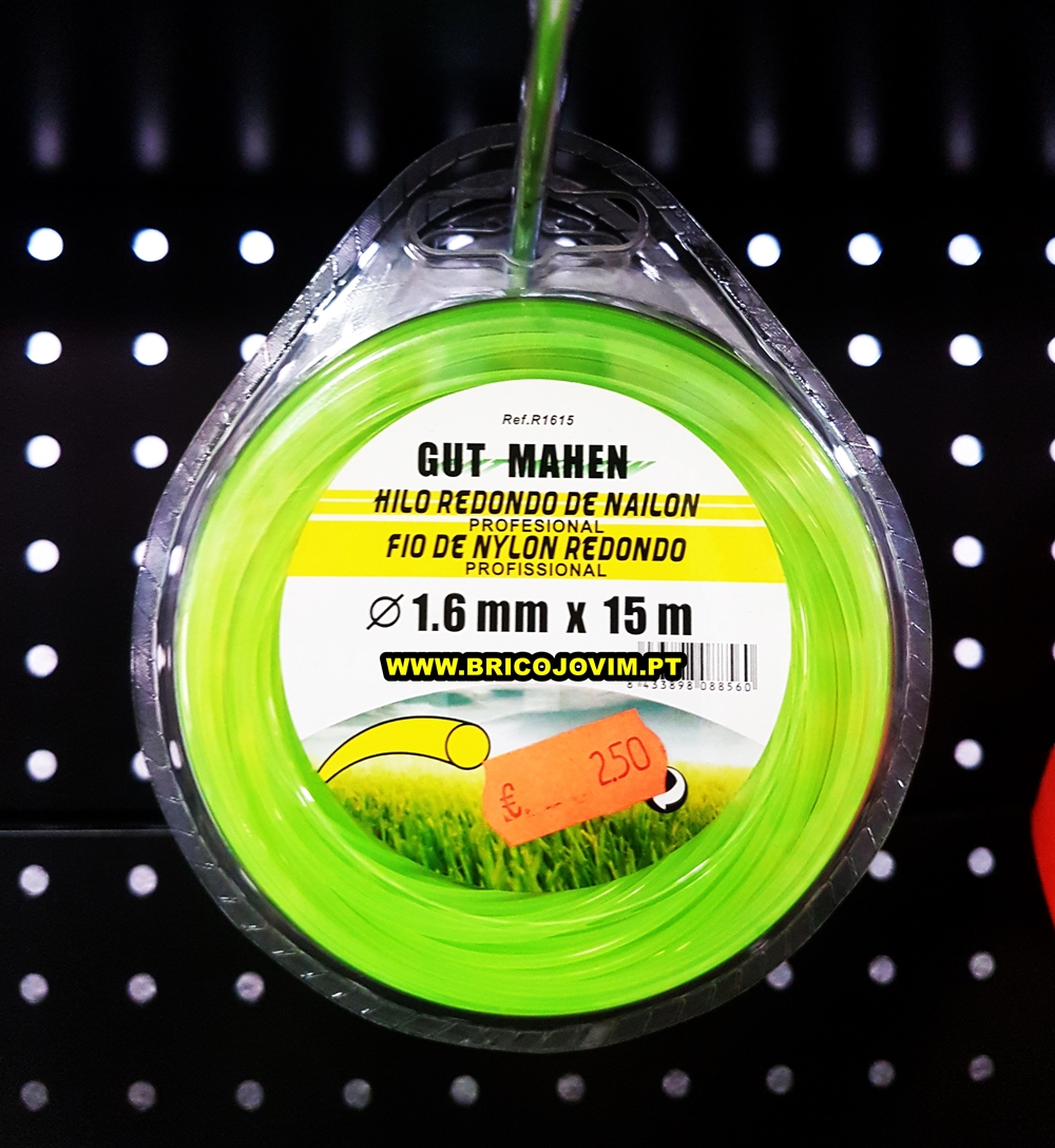 Bobine Fio Nylon Redondo 15mt - 1.6mm - Profissional