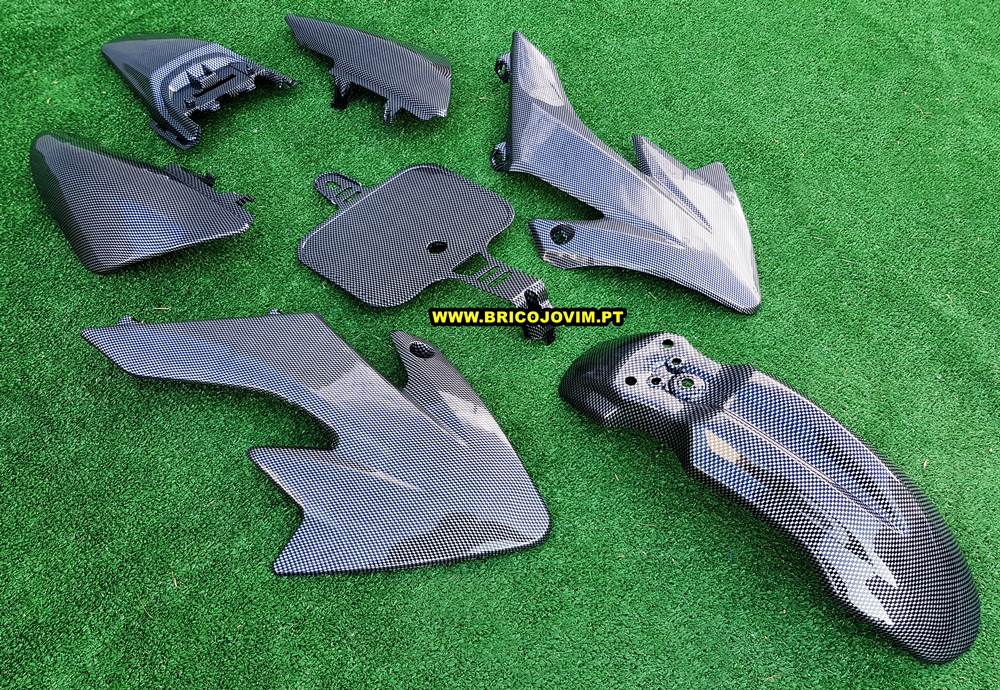 Kit Completo Plásticos para Pit Bike CRF50 - Cor Carbono - Malcor