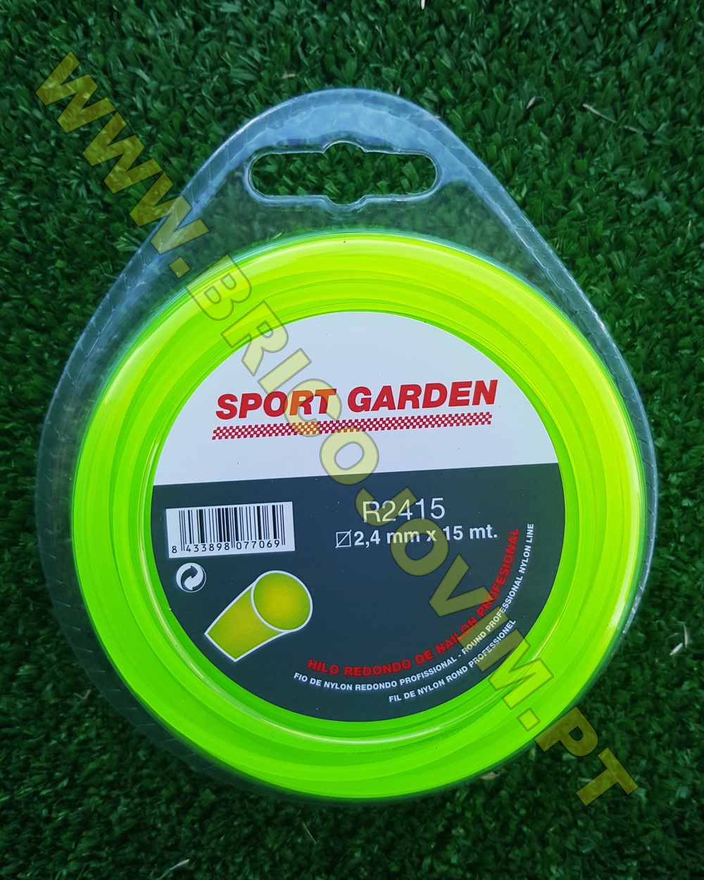 Bobine Fio Nylon Redondo - 15mt - 2.4 mm - Profissional