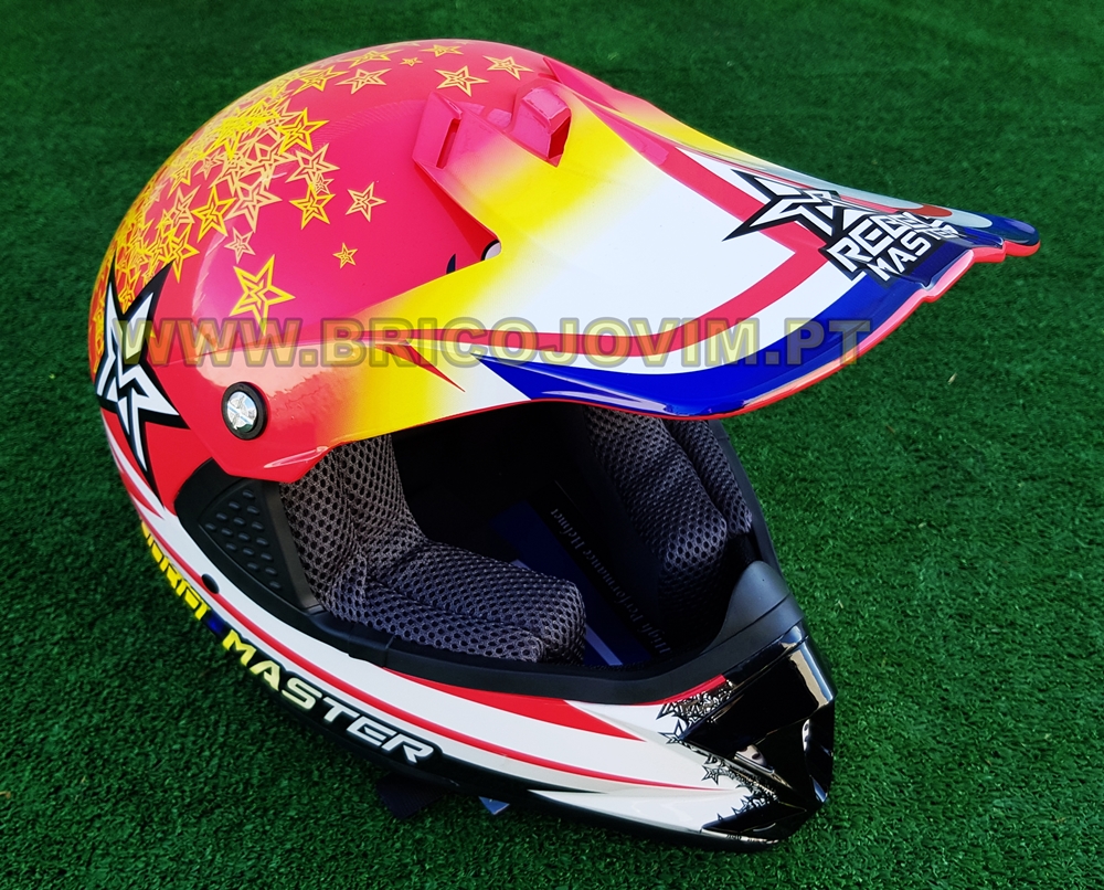 Capacete Cross para Criança - Vários tamanhos - Rebel Master