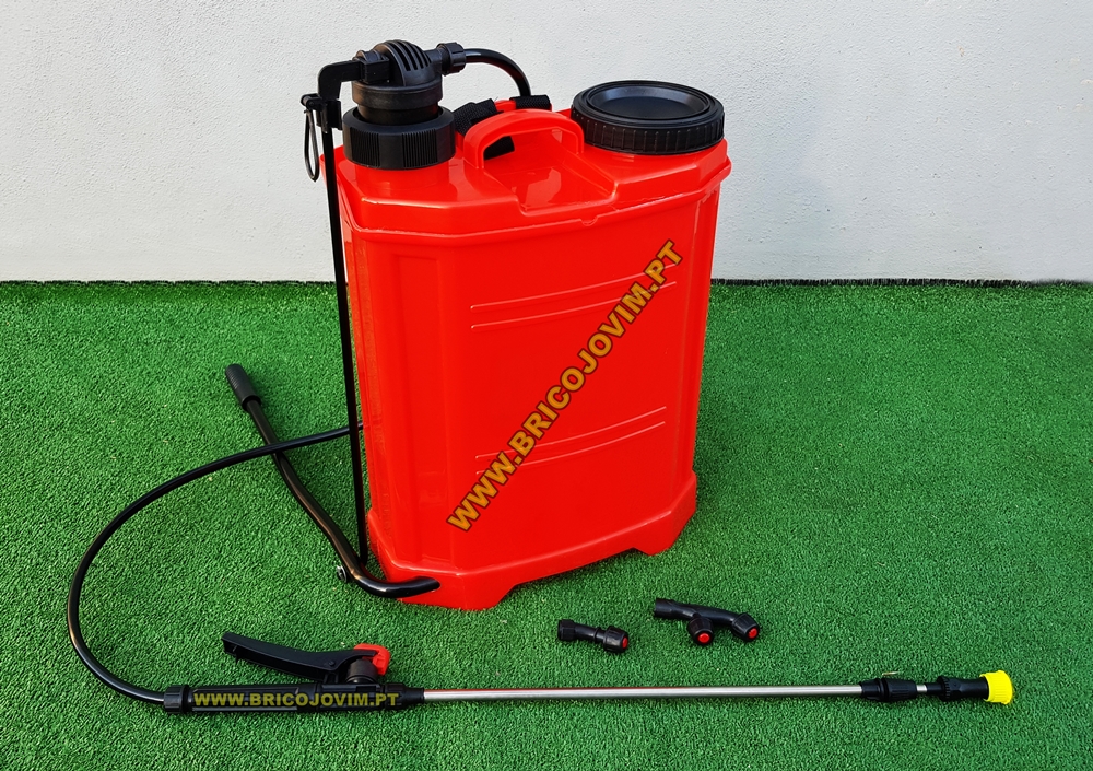 Pulverizador 16 Litros Manual - Lança extensível - 3 Ponteiras