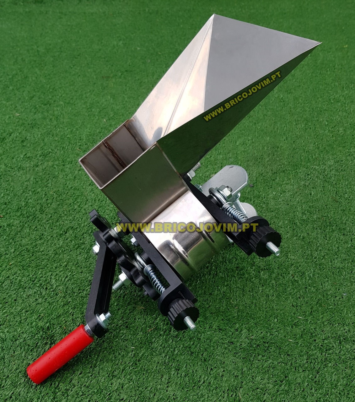 Retalhador de Azeitonas Manual - Laminas Ajustáveis - INOX - Encaixe em mesa