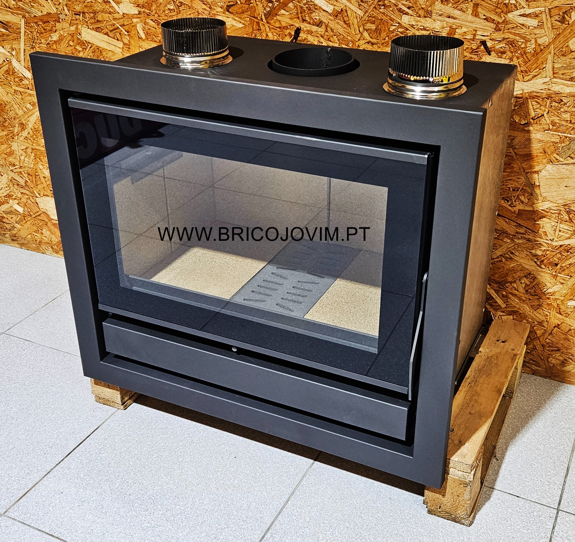 Recuperador de Calor 12kw - Com Ventilação - Sistema Vidro Limpo - Fabrico Nacional