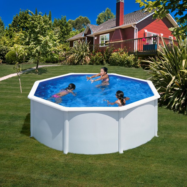 Piscina Gre Redonda 350x120 + Filtro Cartucho + Escada - KITPR353