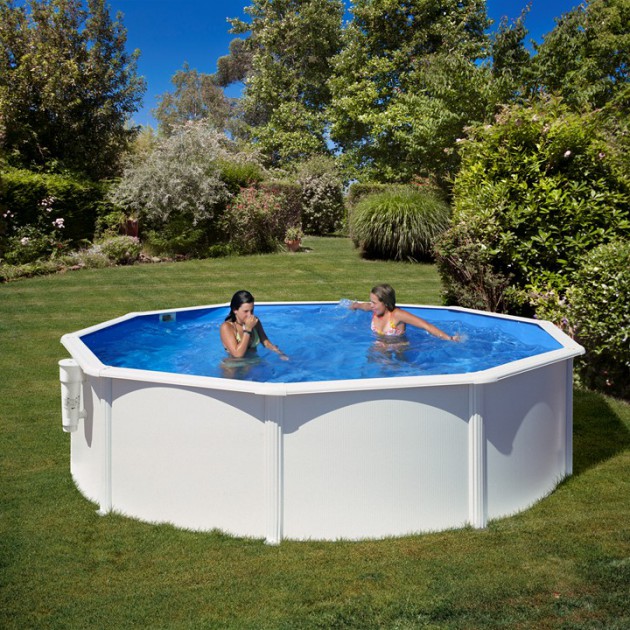 Piscina Gre Redonda 550x120 + Filtro Areia + Escada - KIT550ECO