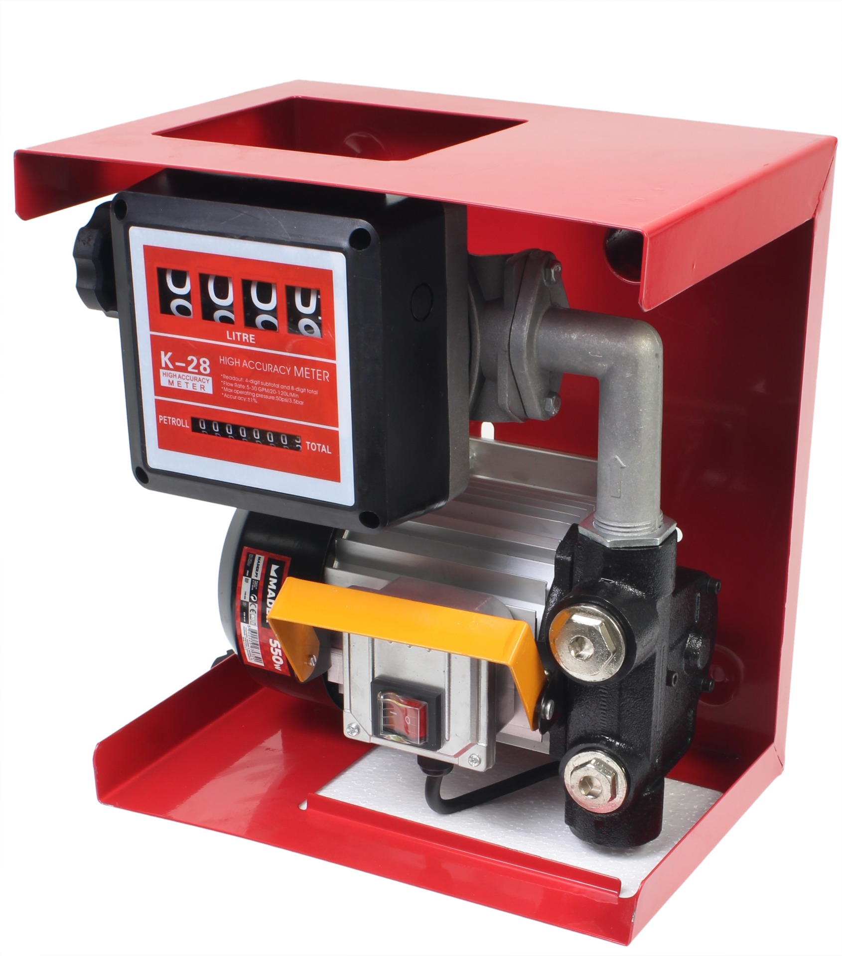 Bomba de Trasfega Diesel - 550W + Contador 4 Dígitos + Mangueira 4mt C/Pistola