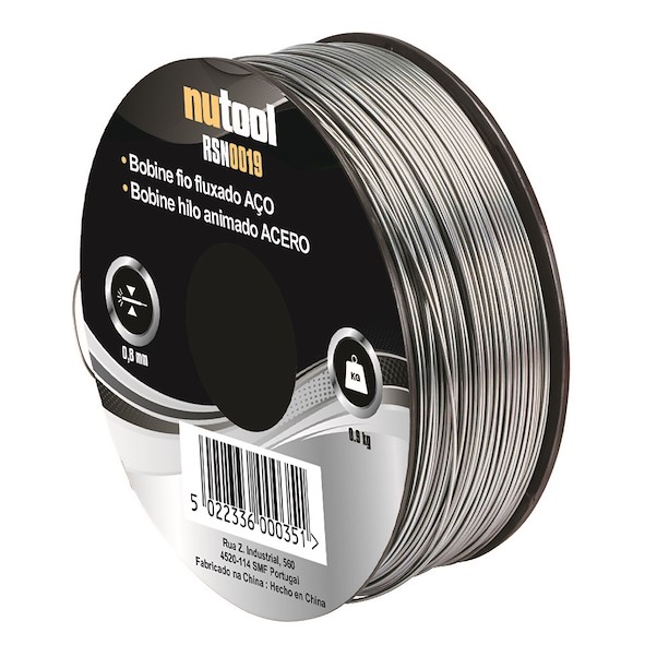 Bobine de Fio Fluxado para Soldar Sem Gás AÇO - 900Gr - 0.8mm