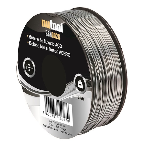 Bobine de Fio Fluxado para Soldar AÇO Sem Gás - 450Gr - 0.9mm