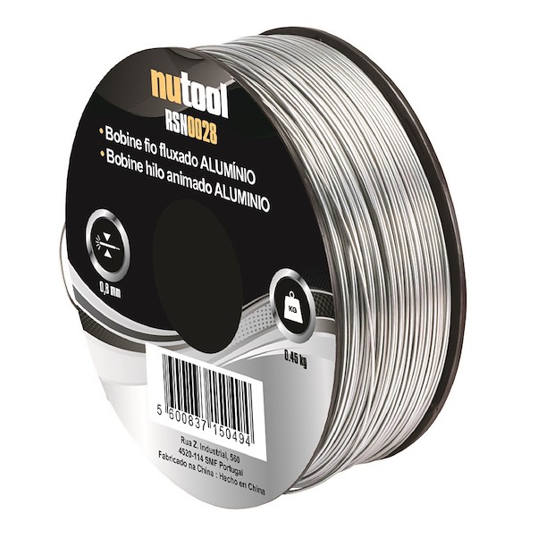 Bobine de Fio Fluxado para Soldar Sem Gás ALUMÍNIO - 450grm - 0.8mm