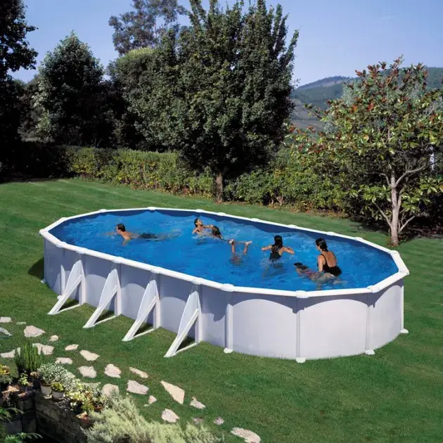 Piscina Gre Oval 1000x550x132 + Filtro Areia + Escada - KITPROV1028
