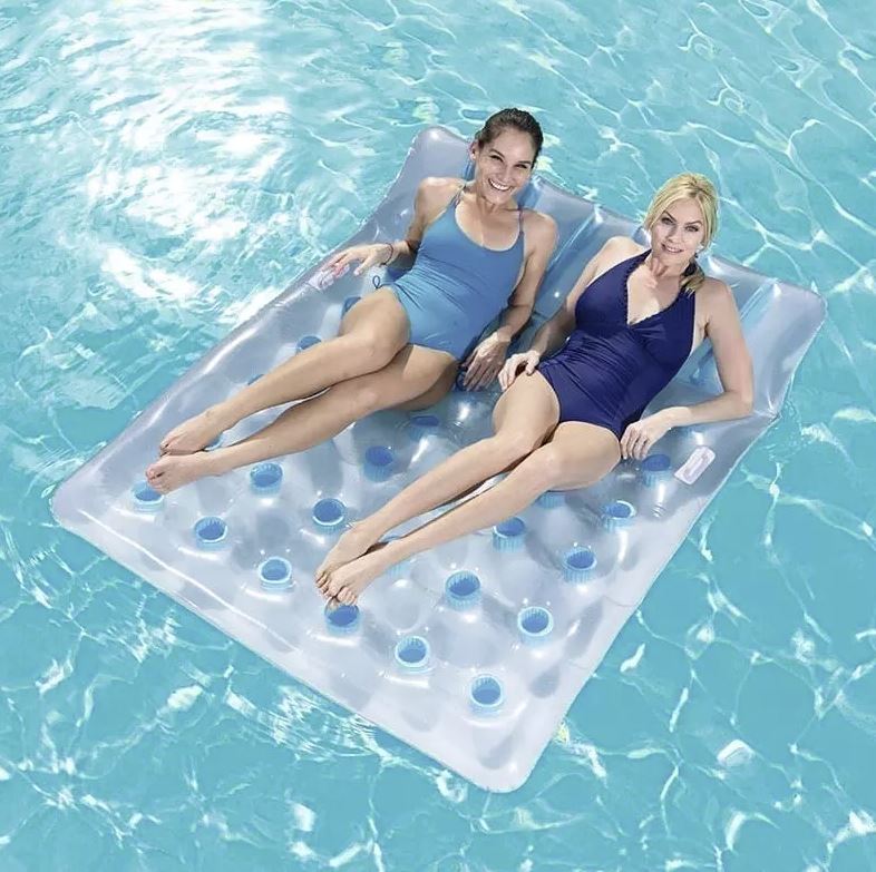 Colchão Insuflável Transparente 2 Pessoas - 193x142 - Bestway