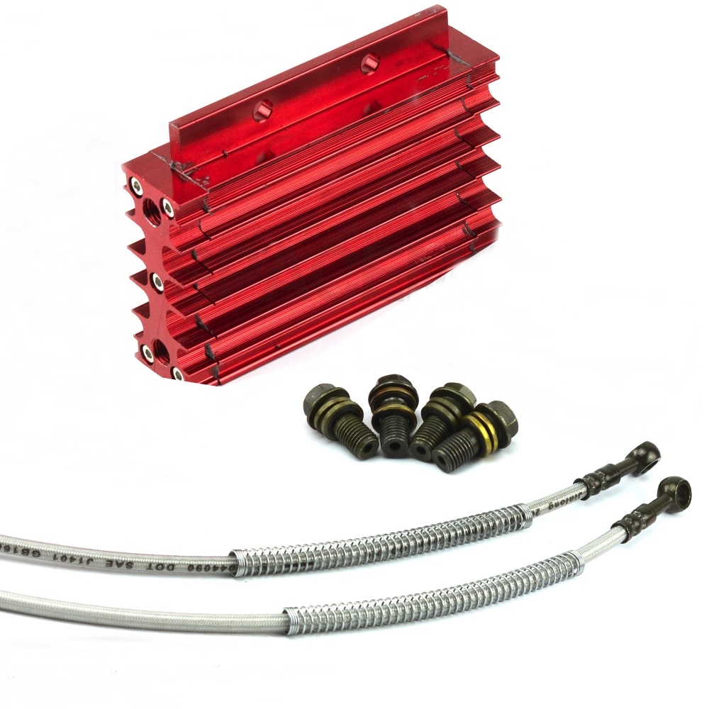 Radiador de Oleo em Alumínio MÉDIO para Pit Bike + Kit Montagem