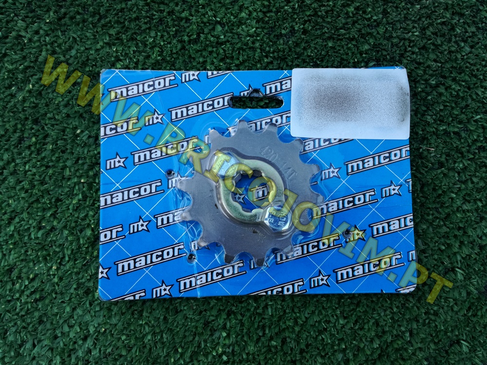 Pinhão 420x14 17mm com Fixador e parafusos para Pit Bike - Malcor