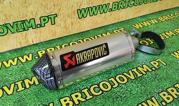 Ponteira de Escape Rendimento Estilo Akrapovic - Com Abraçadeira Fixação