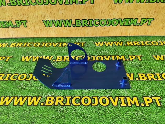 Proteção de motor para motores Pit bike - Com motor arranque - Azul CNC