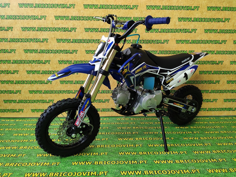 Pit Bike Cross Junior 110cc - Motor 4 tempos - Arranque elétrico - 4 Velocidades Sem Embraiagem