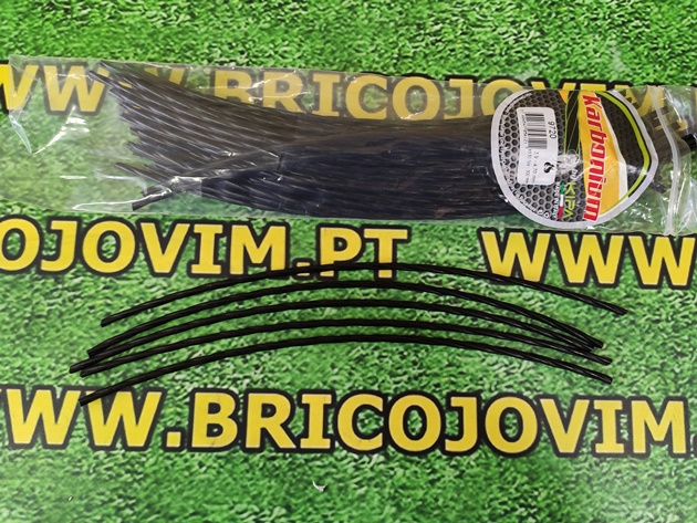 Pack 50 Fios Nylon em Carbono Entrelaçado 3.9mm / 300mm - ITALIANO