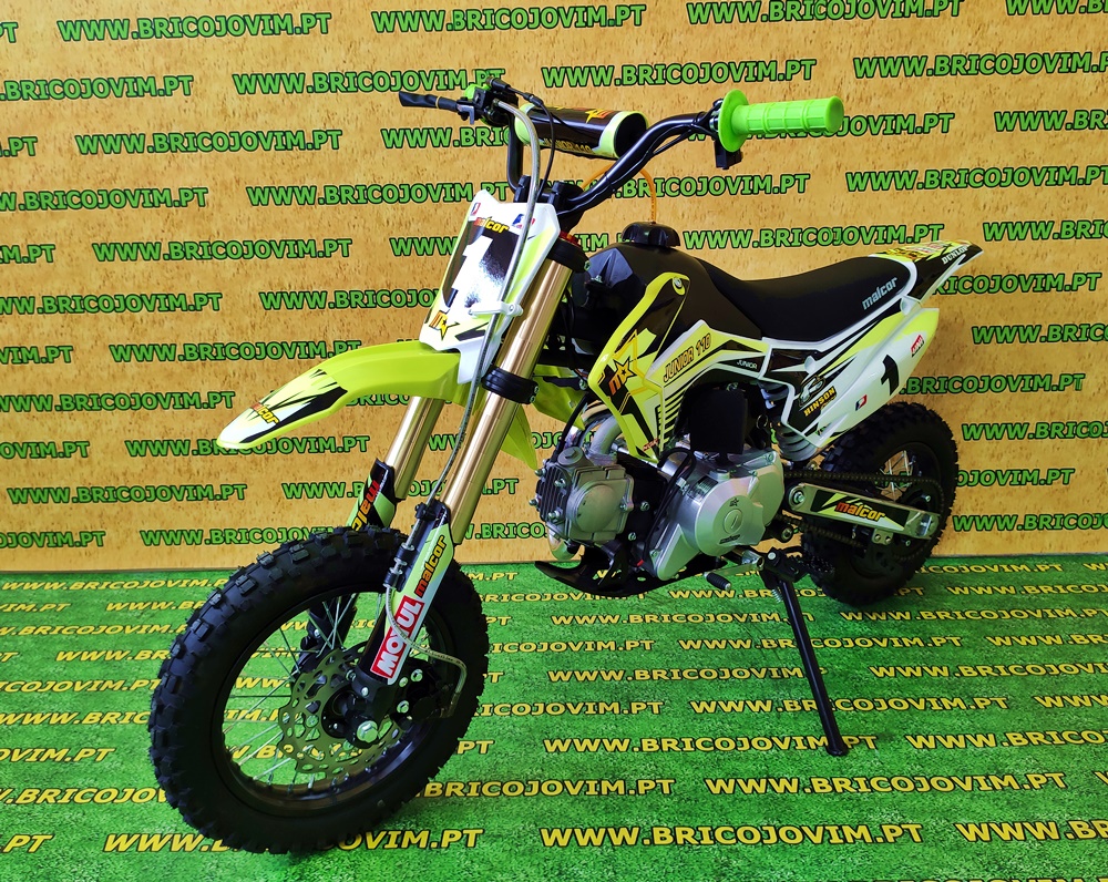 Pit Bike Cross Júnior 110cc - Motor 4 tempos - Arranque elétrico - 4 Velocidades Sem Embraiagem