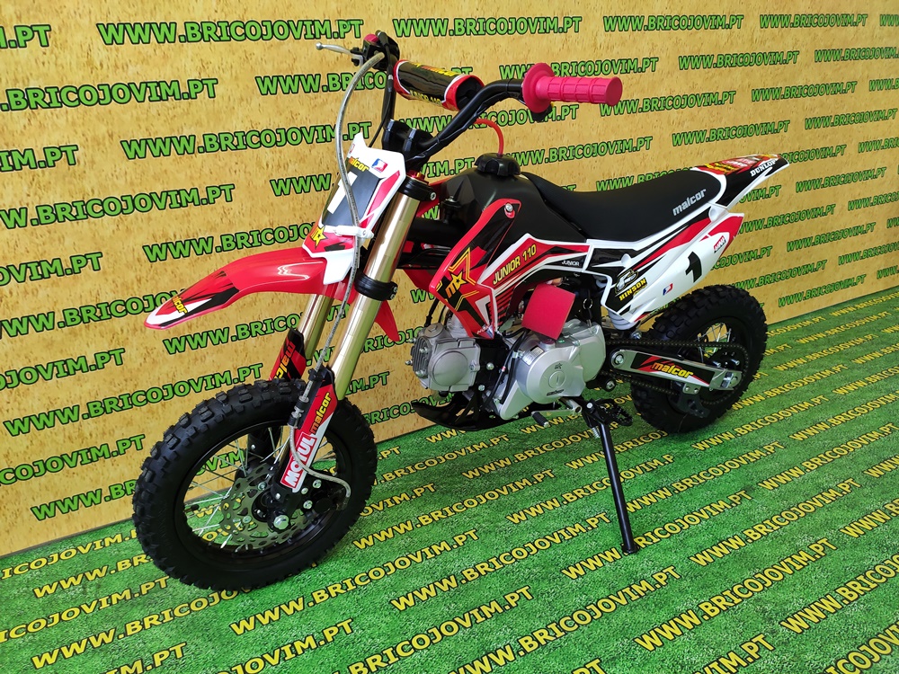 Pit Bike Cross Junior 110cc - Motor 4 tempos - Arranque elétrico - 4 Velocidades Sem Embraiagem