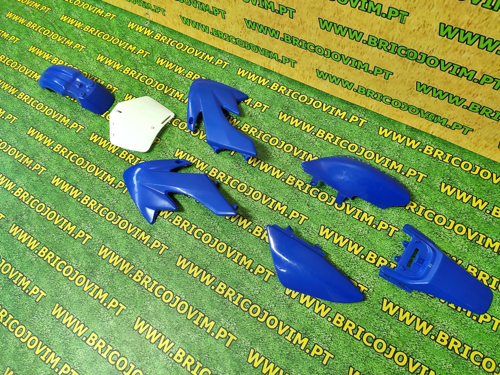 KIT Plásticos Pit bike tipo CRF 50 - Azul / Branco