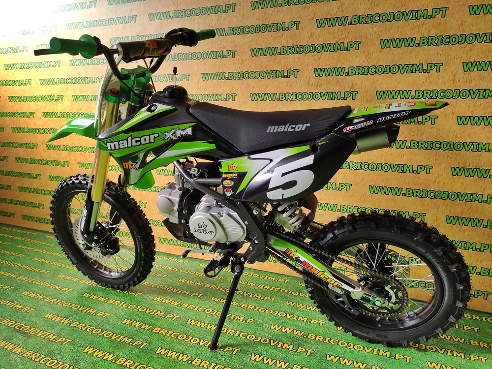 Pit Bike Malcor XM 125cc - Suspensão Invertida - Jantes 17" - 14" - Escape Rendimento - Manetes Inquebráveis