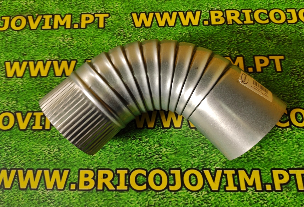 Curva Reforçada 90º Galvanizado D.110mm - 0.5mm