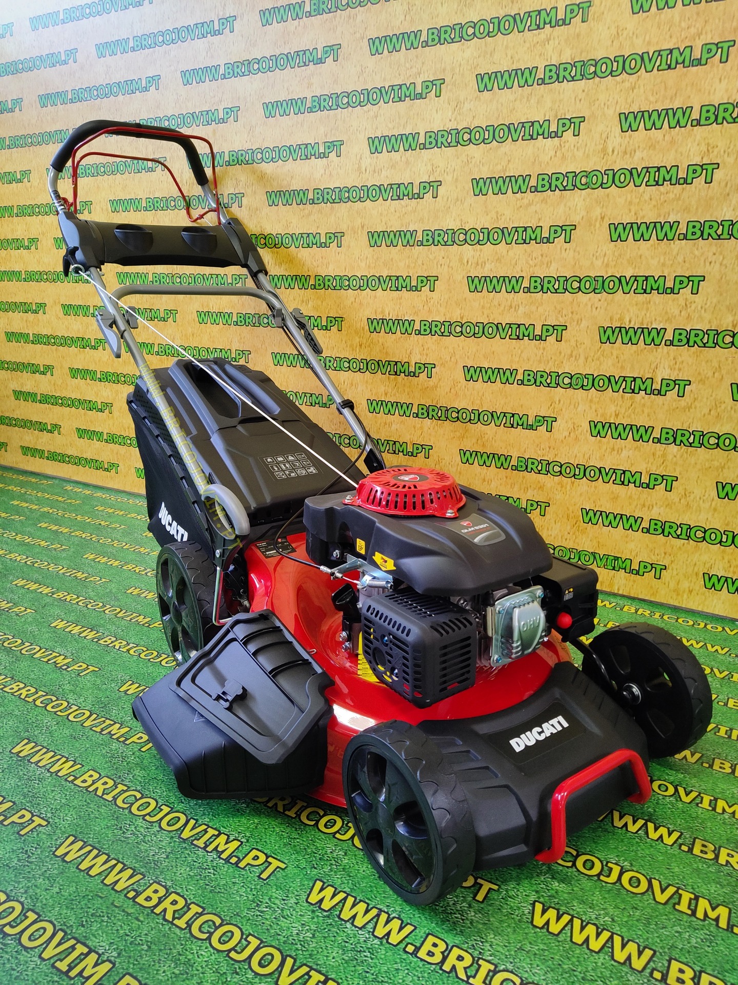 Carro Corta Relva C/Tração - Motor 224cc / 7.5cv - Saco 65L - Corte 53cm - Mulching - DUCATI
