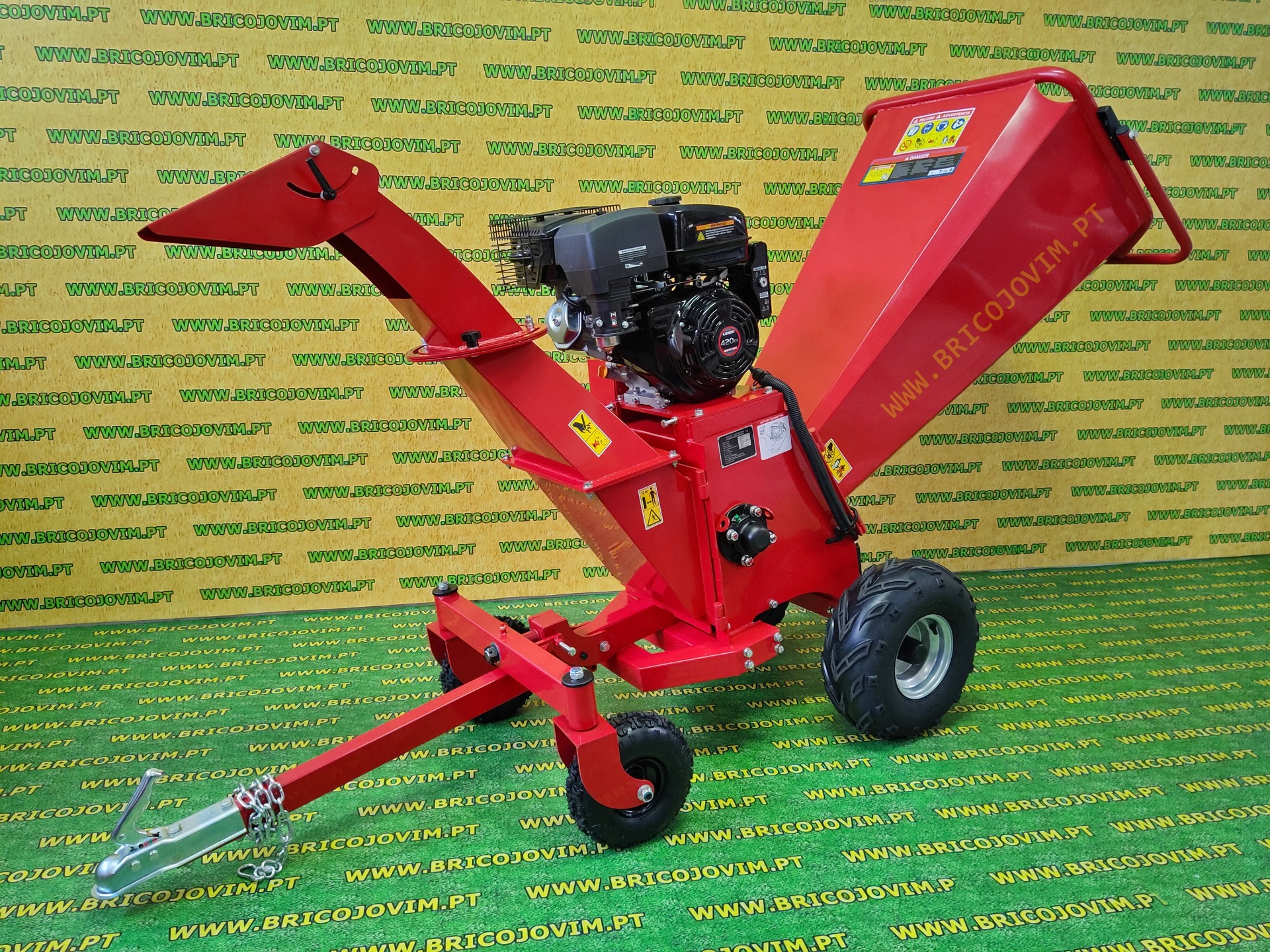 Biotriturador Gasolina Motor LONCIN 15 Cv - Tritura Até 12cm Diâmetro - Com Motor de Arranque