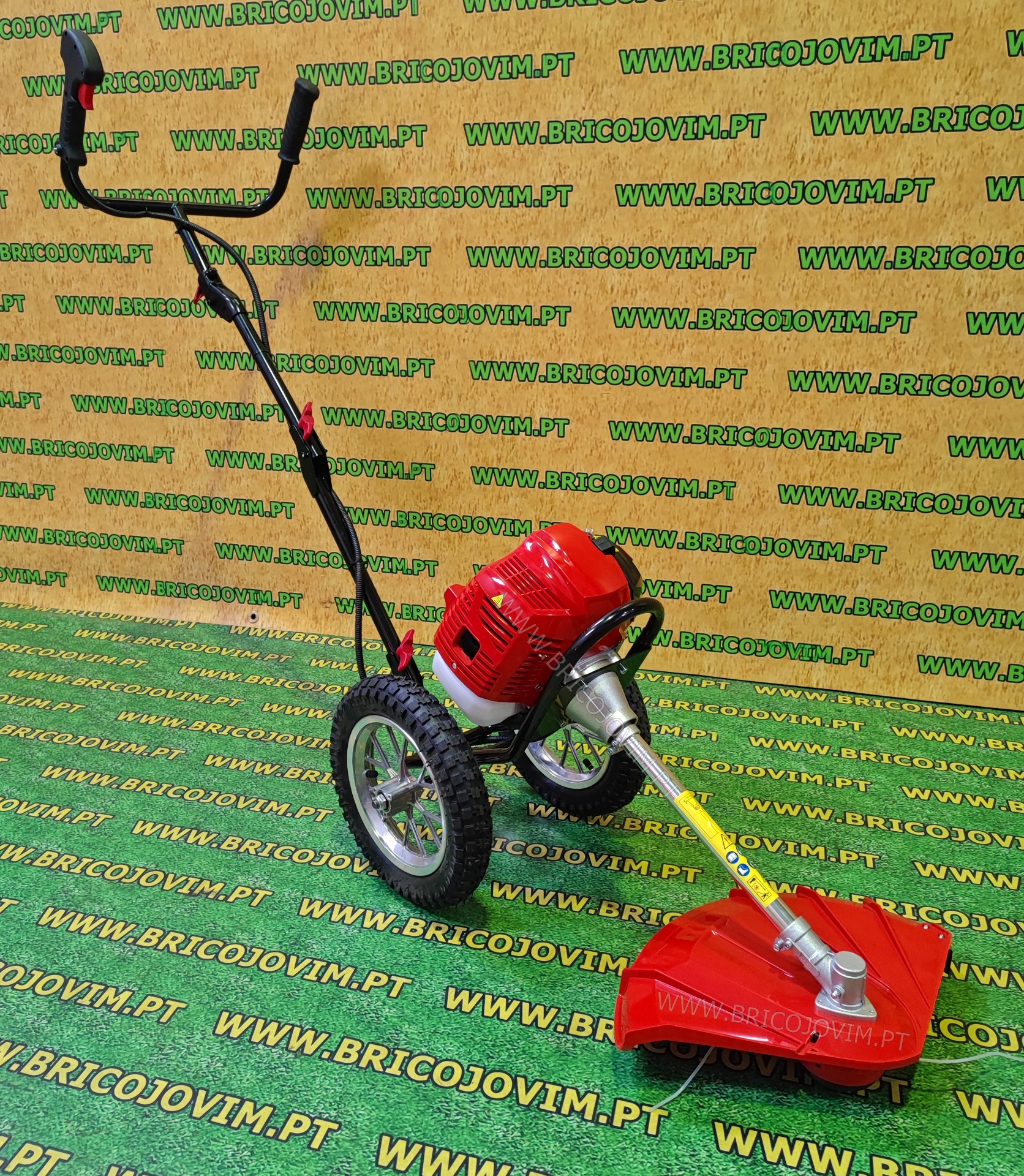 Roçadora com Rodas - Motor 52cc - Compacta - Bobine de Fio - NOVO MODELO