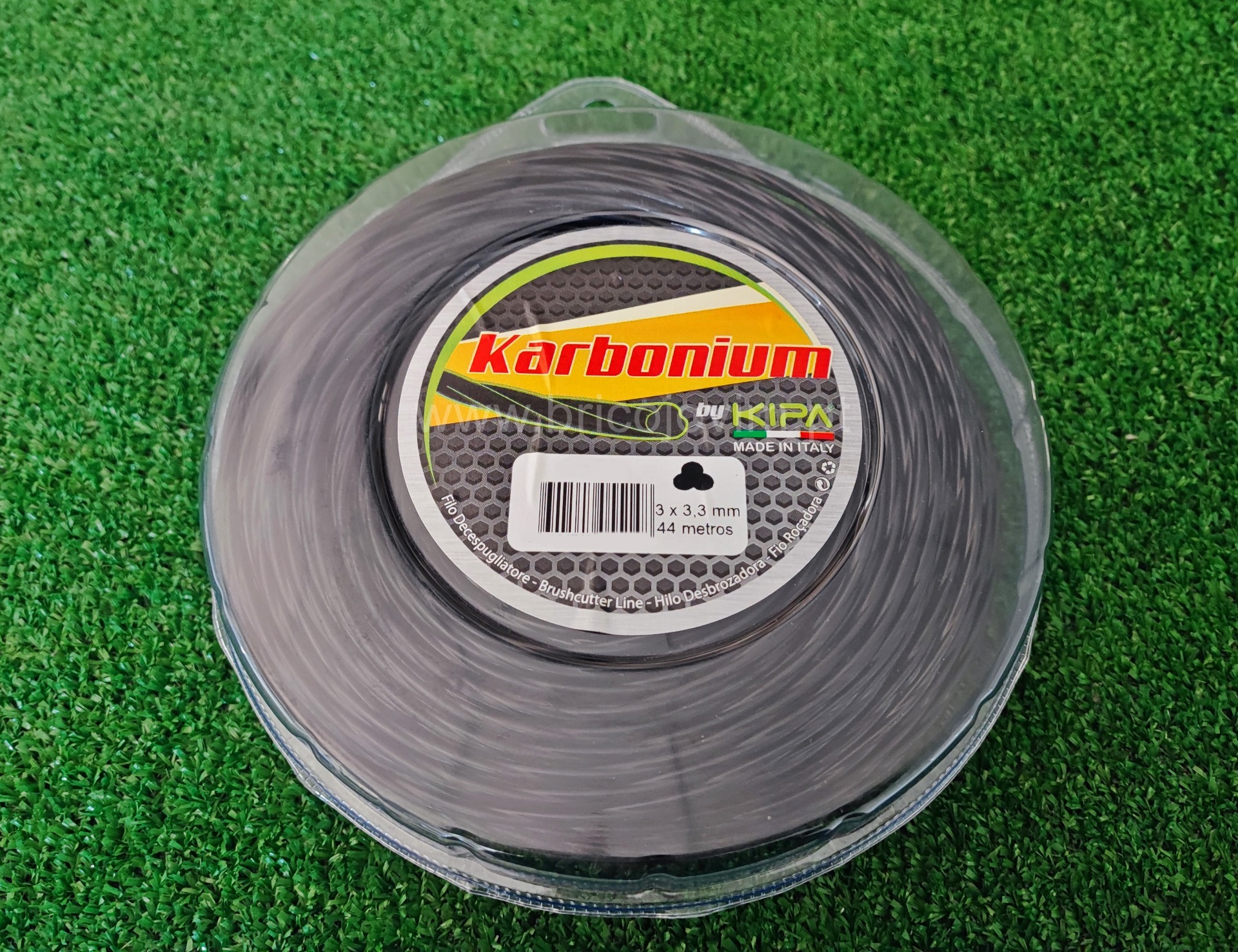 Bobine Fio Nylon Helicoidal Carbono - 44mt - 3.3 mm - Profissional