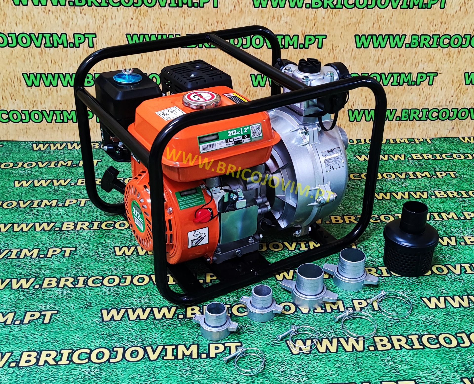 Motobomba Alta Pressão 7 Kg - Motor 212cc - 80 Metros Impulsão - Dupla Turbina