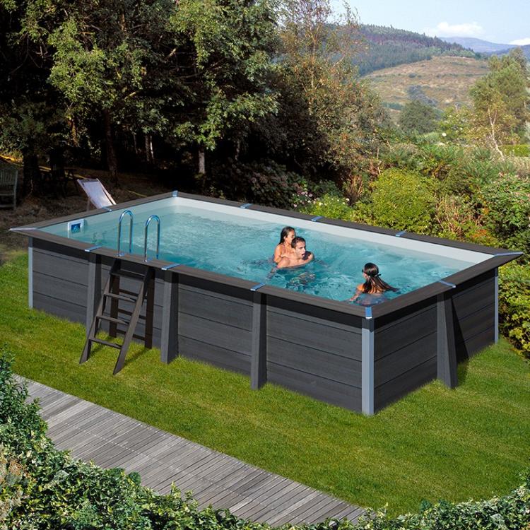 Piscina Gre Retangular em Composite - 6.06 x 3.26 x 1.24 + Escada INOX + Filtro Areia + Tapete