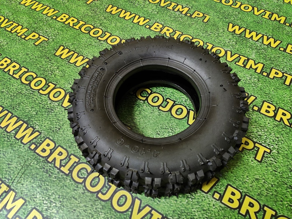 Pneu de Tacos para Mini Moto 4 - Jante 6 - Medida 4.10 x 6