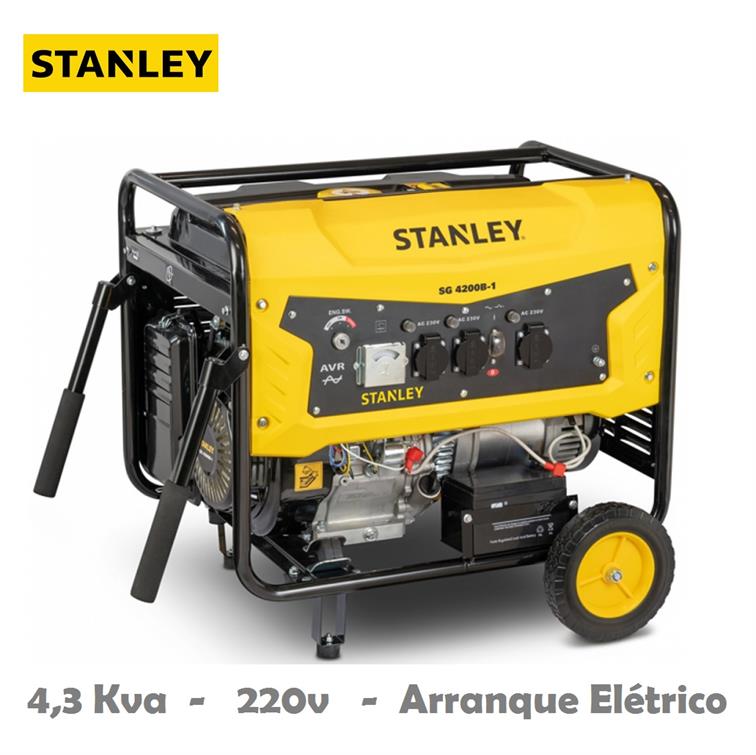Gerador Stanley 4300wts 13hp - Arranque Automático - Monofásico