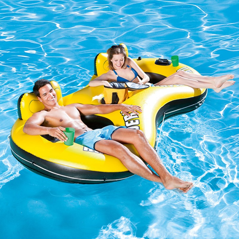 Boia insuflável Rapid Rider 2 Lugares - Encostos - Porta Copos