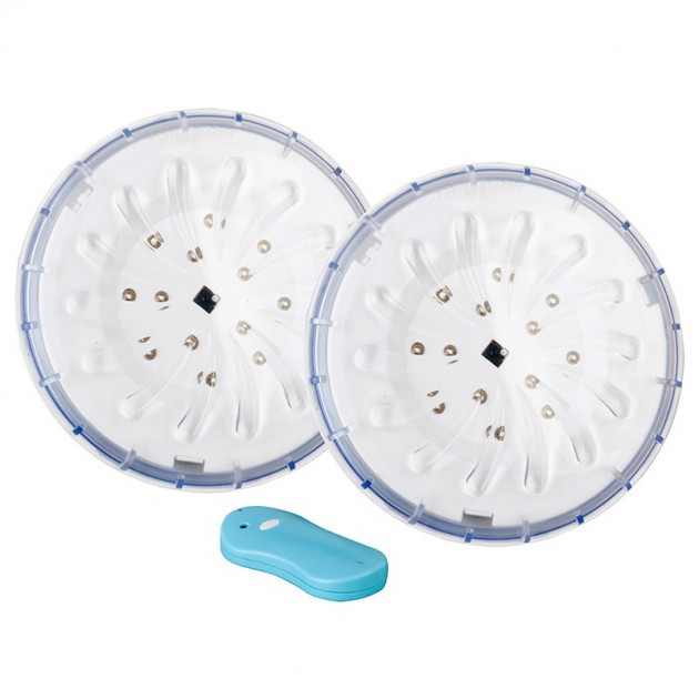 Pack 2 Projetores LED Branco para Piscinas - C/Comando - GRE PLED2