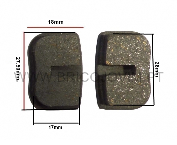 Pack de 2 pastilhas travão - Trotinete / Mini mota kxd / Mini moto 4