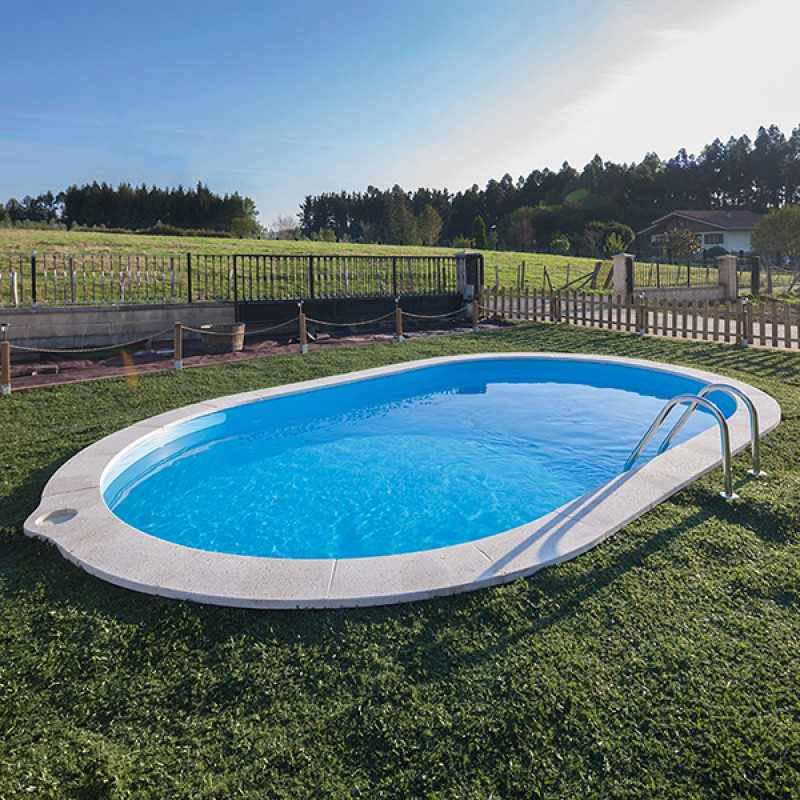Piscina Gre Enterrada Sumatra 600x320x120 + Escada INOX + Filtro Areia