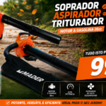Soprador / Aspirador / Triturador - Motor 26cc Gasolina - OFERTA ÓLEO MISTURA