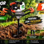 Perfurador de Solo 52cc + 3 Brocas 100/150/200mm
